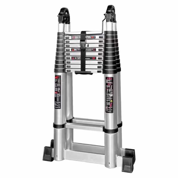 Dual Telescopic Ladder With Hinge