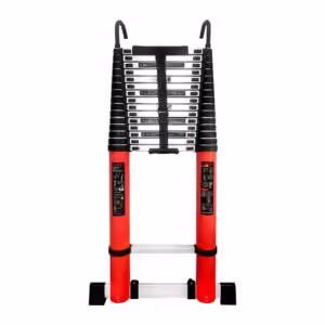 Red Single Straight Telescopic Ladder