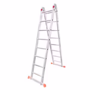 Échelle double face polyvalente en aluminium